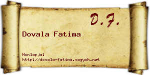 Dovala Fatima névjegykártya
